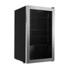 EUHOMY BR001 Beverage Refrigerator 126 Cans 3.2 cu ft Compressor Cooling Black Stainless Steel