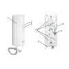 EURA ADA-38A3 4-Wire Analog Intercom Handset for RL-3203H Systems, White