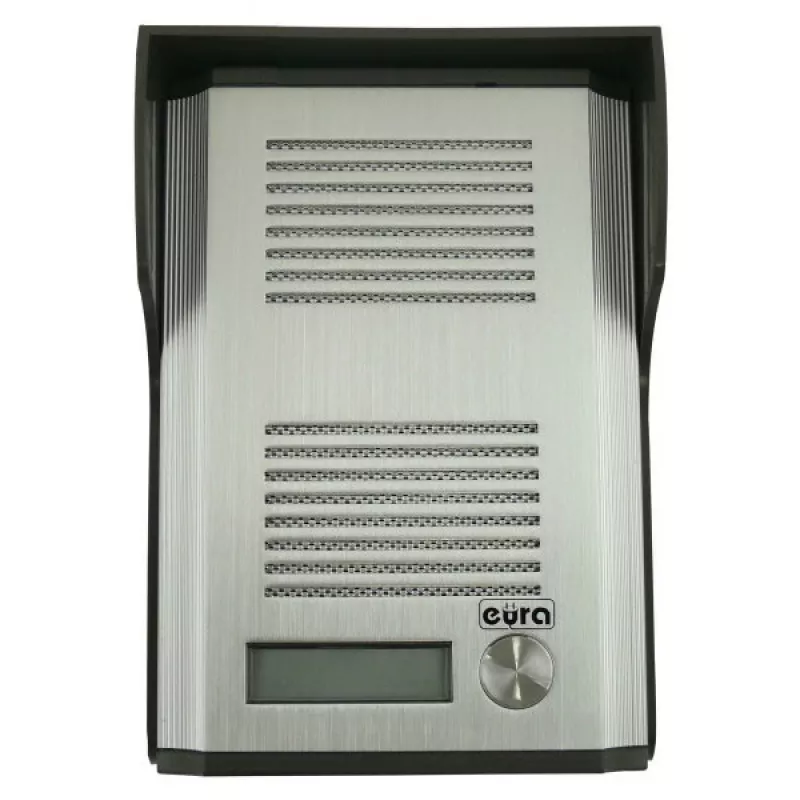 EURA ADP-44A3 (RL-3203D) Audio Intercom System - 2-Wire, Single-Family, White Indoor Unit, Silver Outdoor Panel