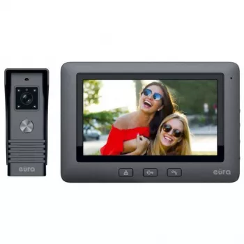 EURA VDP-45A3 ALPHA 7-inch Color Video Intercom System, Black