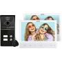 EURA VDP-80C5 Dual-Family Video Intercom System, White, 2x 7 inch LCD, FHD, 1080p Camera, RFID Reader, Surface-Mounted