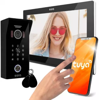 Eura VDP-99C5 Video Door Phone, 7 inch TFT LCD, WiFi, RFID, Tuya Smart, Black