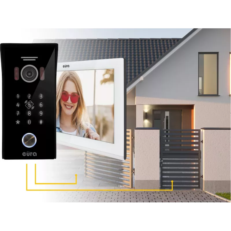 EURA VDP-99C5 Video Intercom, 7-inch Touchscreen, WiFi, RFID, Tuya, White