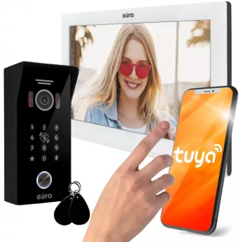 EURA VDP-99C5 Video Intercom, 7-inch Touchscreen, WiFi, RFID, Tuya, White