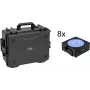 EUROLITE 8-Piece LED PAR Set with RGBW IP65 Uplights and Charging Flight Case