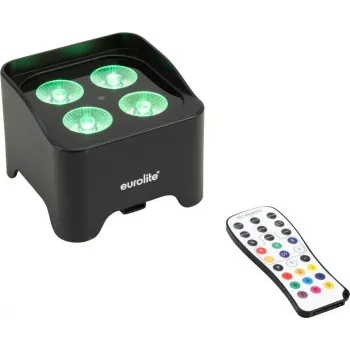 EUROLITE AKKU Mini UP-4 QCL Spot MK2 RGBW Uplight - Wireless, 9h Battery, 4x4W LED