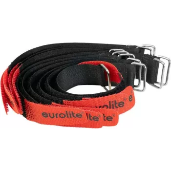 EUROLITE AR-20 Hook and Loop Cable Ties 20x180mm Black/Red 10-Piece Set