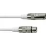 EUROLITE DMX Cable XLR 3-Pin 1m White – Robust Control Cable for Stage Lighting