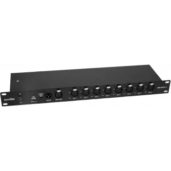 EUROLITE DMX Split 8X Splitter 3-pin Galvanically Isolated 19 inch Rack 1U