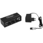 EUROLITE DXT-ME PRO DMX Merger 2x3-Pin XLR In to 1x3-Pin XLR Out, HTP/LTP/Merge Modes, 512 Channels, Metal Housing, 9-12V DC 70064868