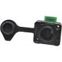 EUROLITE IP XLR Set 5-Pin Male/Female Connectors, IP65, Die-Cast Zinc, Solder Contacts, Black 30208439