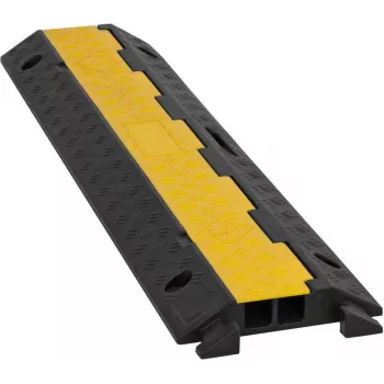 EUROLITE KB-2A Cable Bridge 2-Channel 98x24x4.5 cm Black/Yellow Load Capacity 5000 kg