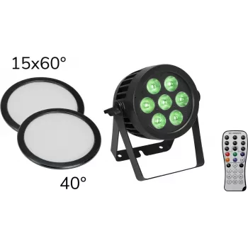 EUROLITE LED IP PAR 7x9W SCL Spot with 15x60° and 40° Diffuser Lenses 20000672