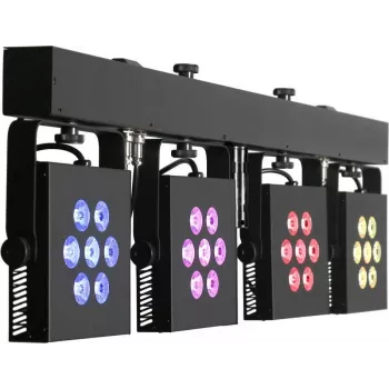 EUROLITE LED KLS-3002 MK2 Compact Light Set AIR 4x RGBWA/UV Spots DMX Wireless
