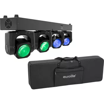 EUROLITE LED TMH Bar B240 Moving-Head Beam Set with Soft Bag – 4x 60W RGBW Stage Lighting