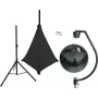EUROLITE Mirror Ball Set 50cm Black with Stand and Black Sail 20000709