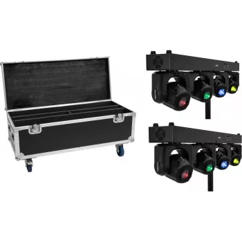 EUROLITE Set 2x LED TMH Bar S120 Moving-Head Spots + Flightcase with Rollers