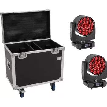 EUROLITE Set 2x LED TMH-H380 Beam/Wash/Flower Effect Moving Head with Flight Case