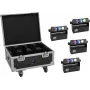 EUROLITE Set 4x AKKU MBT-3 Spot MK2 LED Uplight + Flightcase with Wheels and Charging Function