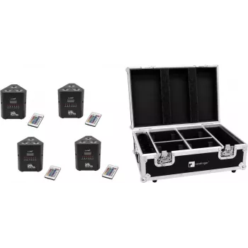 EUROLITE Set 4x AKKU TL-3 TCL QuickDMX + Case with Charging Function 20000399