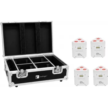 EUROLITE Set 4x AKKU TL-3 TCL White + Charging Case 20000650