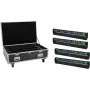 EUROLITE Set 4x LED BAR-8 SWING QCL Bar with Flightcase and Wheels