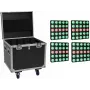 EUROLITE Set 4x LED Pixel Matrix Panel 5x5 RGB/WW + Flightcase with Wheels