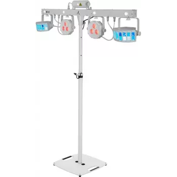 EUROLITE Set LED KLS Laser Bar FX Light Set White + BPS-2 Speaker Stand White 20000920