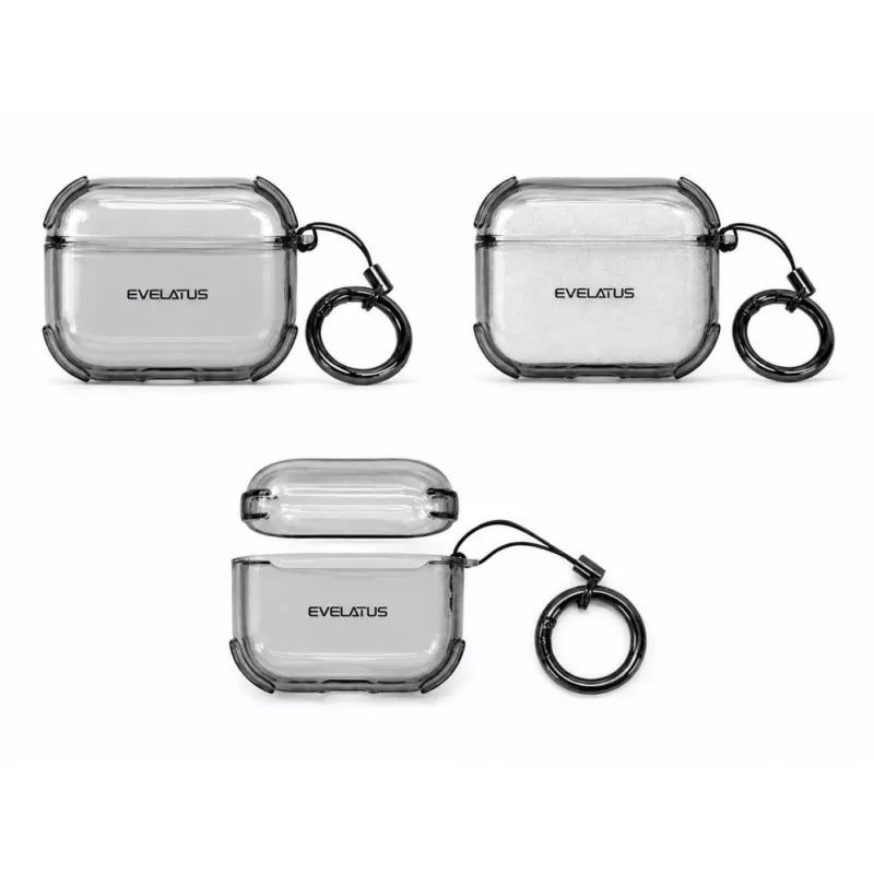 Evelatus Apple AirPods 4 TPU Protective Case Transparent Black