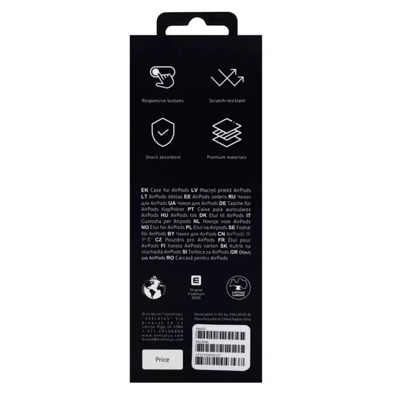 Evelatus Apple AirPods Case EAC04 Blue