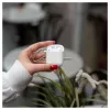 EVELATUS Apple AirPods Case EAC04 White - Silicone Protective Cover for AirPods 1st & 2nd Gen