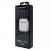 EVELATUS Apple AirPods Case EAC05 White - Silicone Protective Cover with Carabiner
