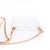 Evelatus Apple iPhone 11 Pro Silicone Transparent Case with Necklace TPU Strap Gold