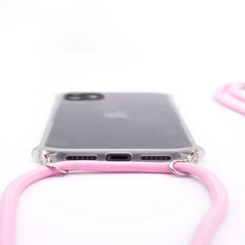 Evelatus Apple iPhone 11 Pro Silicone Transparent Case with Necklace TPU Strap Transparent