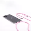 Evelatus Apple iPhone 11 Pro Silicone Transparent Case with Necklace TPU Strap Transparent