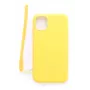 Evelatus Apple iPhone 11 Soft Touch Silicone Case with Strap Yellow