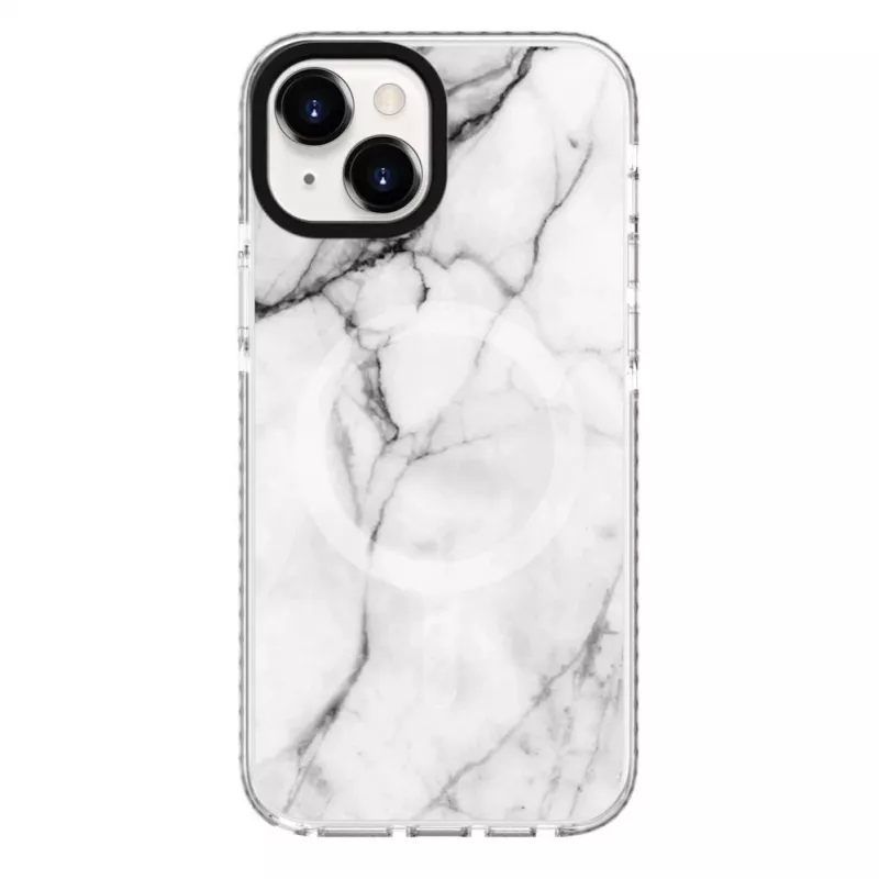 Evelatus Apple iPhone 15 Plus PC+TPU Case with MagSafe - Custom Marble White