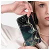 Evelatus Apple iPhone 15 Pro PC Case Custom Print Marble Dark Green