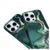 Evelatus Apple iPhone 15 Pro PC Case Custom Print Marble Dark Green