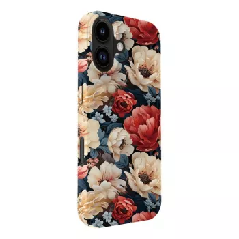Evelatus Apple iPhone 16 Slim Shell with MagSafe Custom Flower Red Print