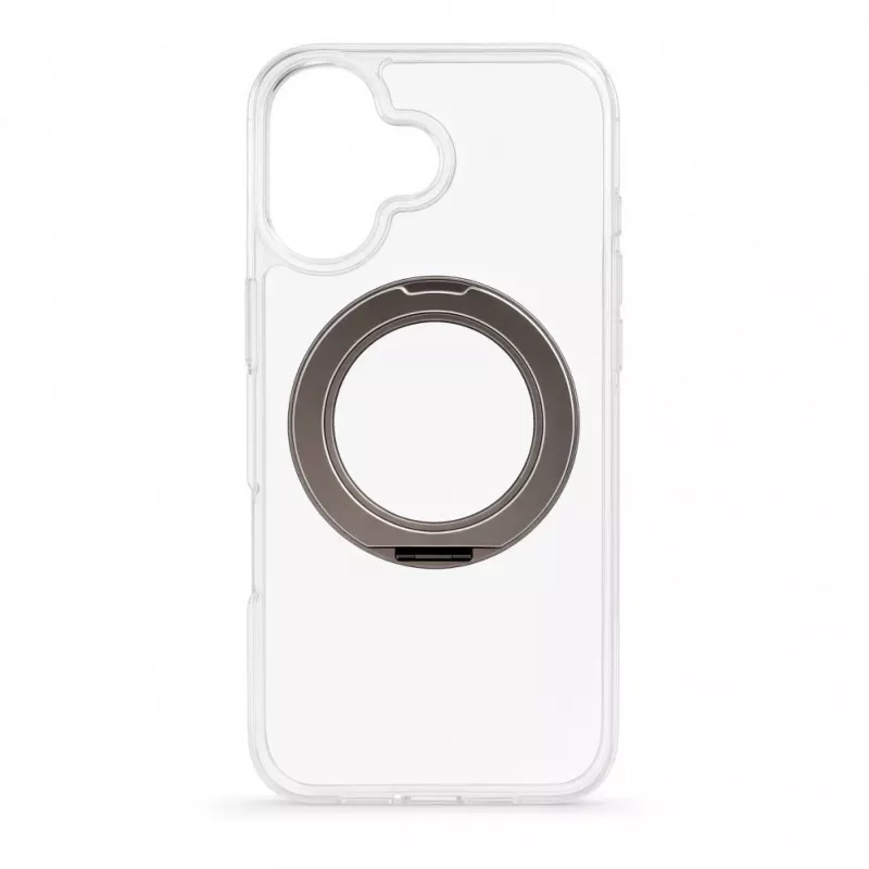 Evelatus Apple iPhone 17 Hybrid Case with MagSafe PC+TPU 360 Metal Stand Transparent