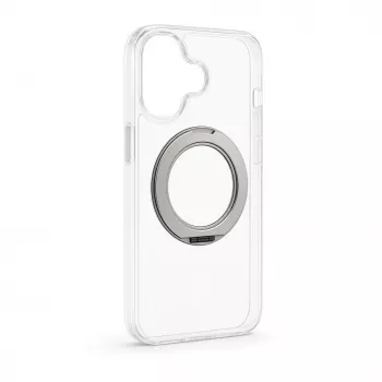 Evelatus Apple iPhone 17 Hybrid Case with MagSafe PC+TPU 360 Metal Stand Transparent