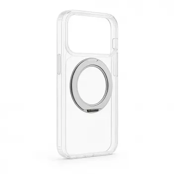 Evelatus Apple iPhone 17 Pro Hybrid Case with MagSafe PC+TPU 360° Metal Stand Transparent