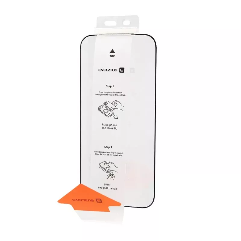 Evelatus Apple iPhone 18 Pro Flip Glass Magic Privacy Screen Protector - Tempered Glass, 9H, Easy Install, Black Border (No Retail Box)