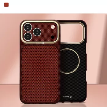 Evelatus Apple iPhone 18 Pro Max Carbon Premium Edition MagSafe Case Burgundy