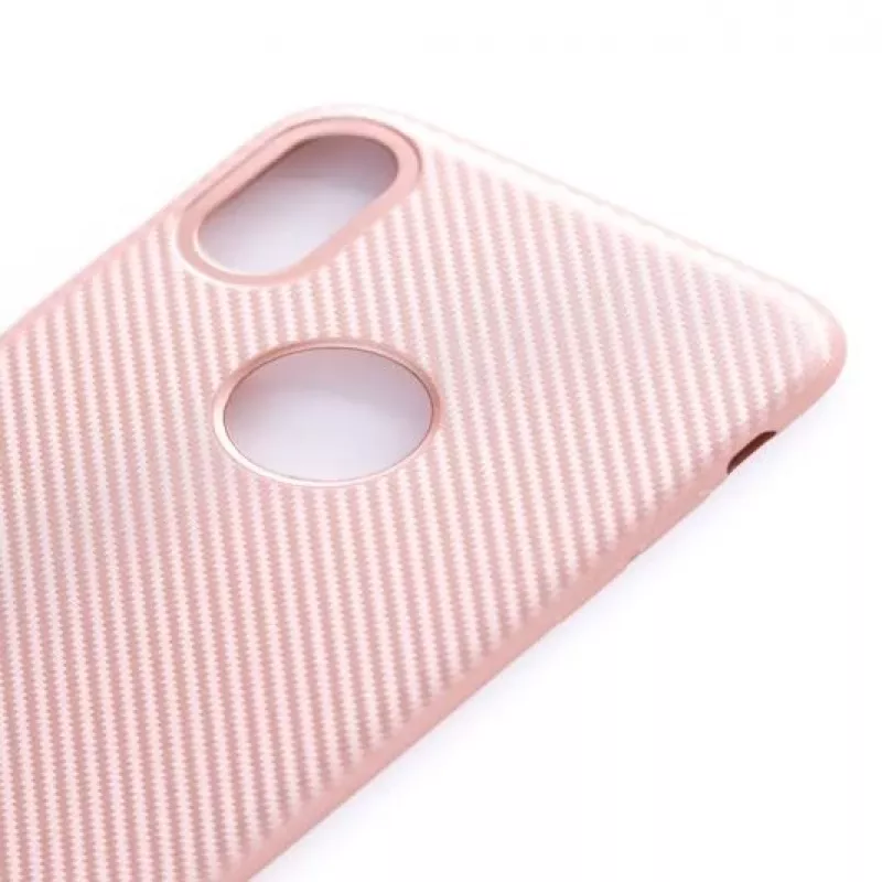 Evelatus Apple iPhone X Carbon Pink Back Cover