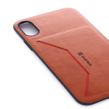 Evelatus Apple iPhone X Nobel Brown Folio Wallet Case