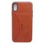 Evelatus Apple iPhone X Nobel Brown Folio Wallet Case
