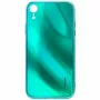 Evelatus Apple iPhone XR Water Ripple Full Color Electroplating Tempered Glass Case Green
