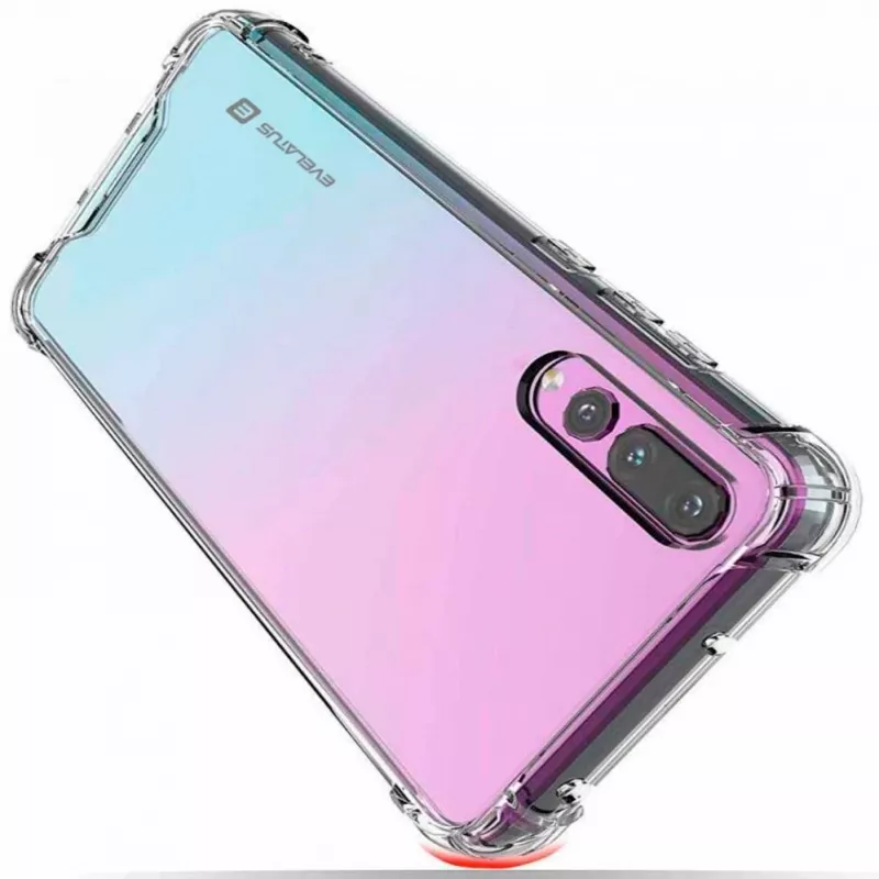 Evelatus Huawei P30 Military Shockproof Silicone Case TPU Transparent